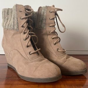Tan booties
